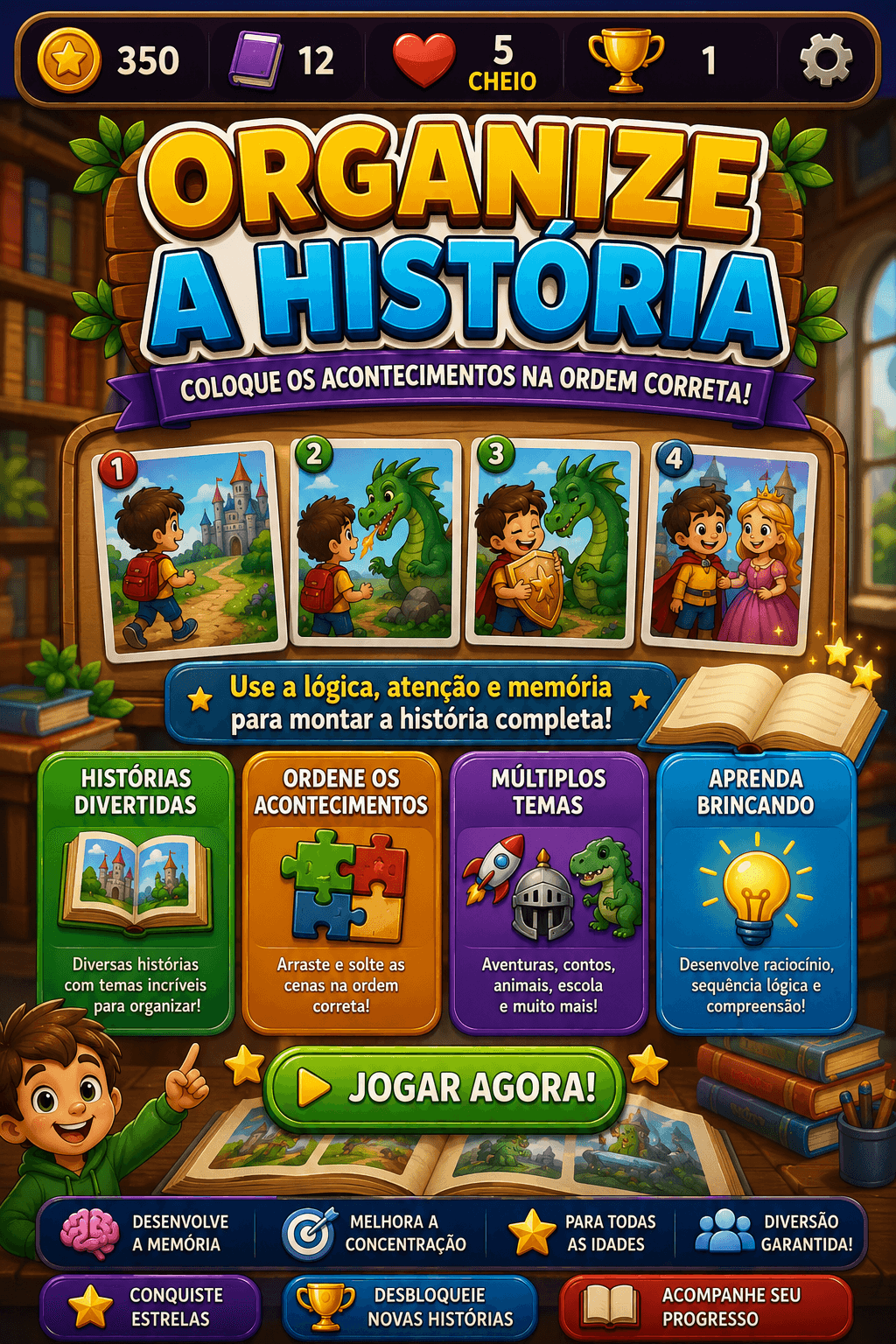 Organize a História